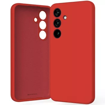 Mercury Silicone Samsung Galaxy S25 S931 tok, piros