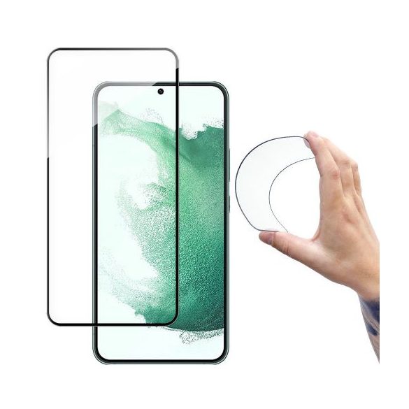 Wozinsky Samsung Galaxy S22 Nano Flexi Glass Hybrid teljes kijelzős védőfólia, tokbarát, átlátszó