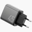 Energea hálózati töltő Ampcharge GaN45 2xUSB-C PD/PPS/QC3.0 45W , szürke