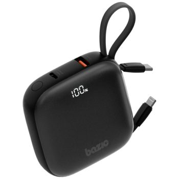   PowerBank 4in1 Bazic Fusion 10000mAh PD20W USB-C/Lightning kábellel, fekete