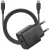 Energea Bazic hálózati töltő Goport Velox Kit 1xUSB-C 1xUSB-A GaN 35W with kábel, fekete