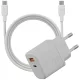 Energea Bazic hálózati töltő Goport Velox Kit 1xUSB-C 1xUSB-A GaN 35W with kábel, fehér