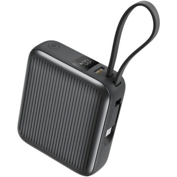   PowerBank Energea Integra Mini 35 10000mAh USB-C beépített kábel PD35W, szürke