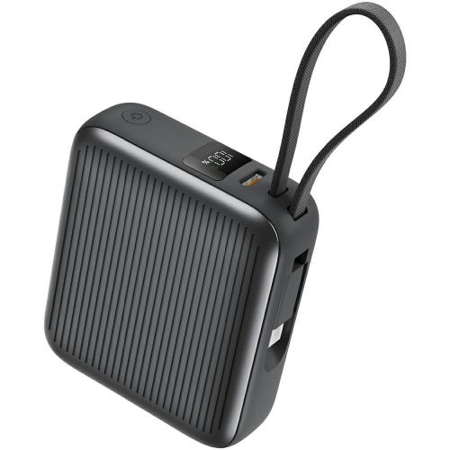 PowerBank Energea Integra Mini 35 10000mAh USB-C beépített kábel PD35W, szürke