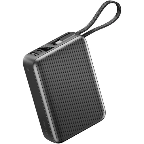 Energea Integra Ultra 45 PD45W 20000Mah Powerbank beépített USB-C kábel, acélszürke
