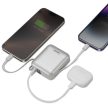 PowerBank 3in1 Bazic Fusion Mini 10000mAh, USB-C/Lightning kábellel, szürke