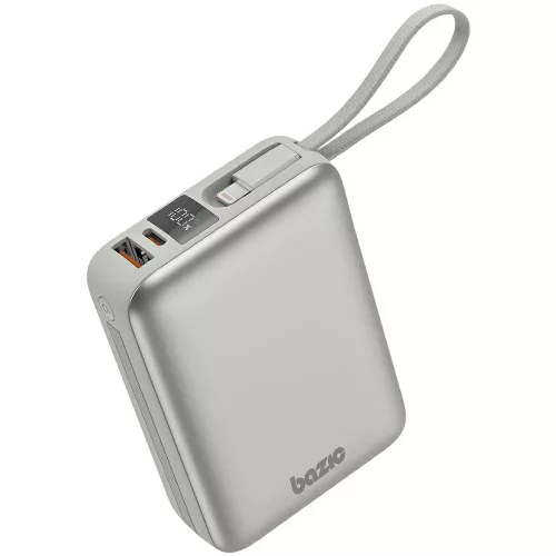PowerBank 4in1 Bazic Fusion Mini 20000mAh cable USB-C/Lightning kábellel, szürke