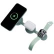 Energea Bazic vezeték nélküli töltő GoMag Trio 2 3in1 15W magnetic for iPhone/Watch/AirPods , pisztácia