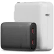 Energea hálózati töltő TravelWorld Edge 65W 2xUSB-C PD/PPS/QC3.0 (US/UK/EU) , sötétszürke