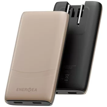   Energea hálózati töltő TravelWorld Edge 65W 2xUSB-C PD/PPS/QC3.0 (US/UK/EU) , arany