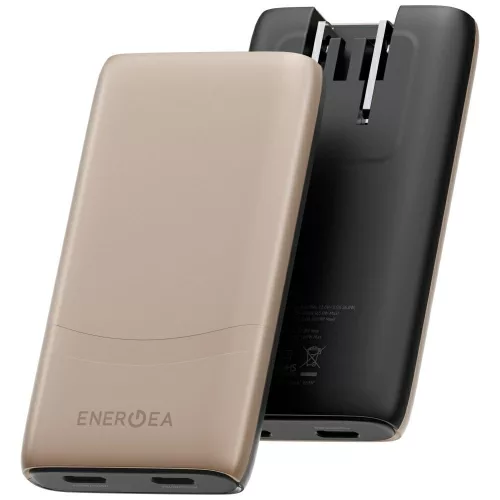 Energea hálózati töltő TravelWorld Edge 65W 2xUSB-C PD/PPS/QC3.0 (US/UK/EU) , arany