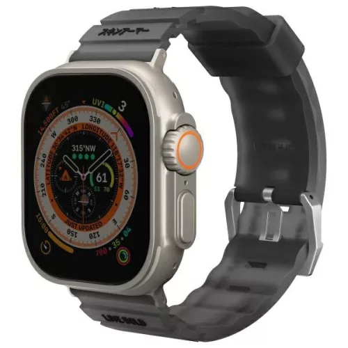 Skinarma óraszíj Shokku Apple Watch         49/45/44mm, smoke