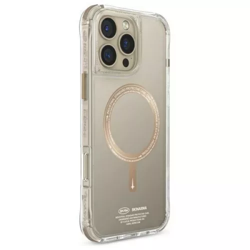 Saido iPhone 16 Pro 6.3", Magnetic Charging MagSafe tok, bézs-arany