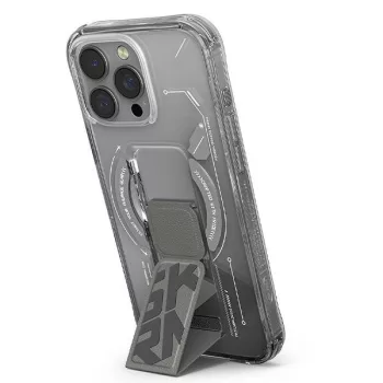   Helio iPhone 16 Pro Max, 6.9" MagSafe Magnetic Charging + Grip Stand tok, titanium