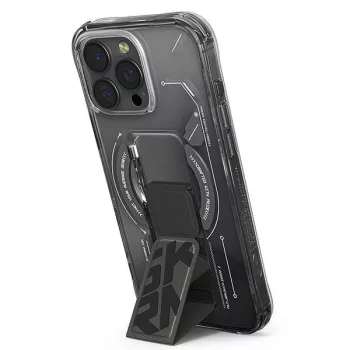   Helio iPhone 16 Pro Max, 6.9" Magnetic Charging + Grip Stand tok, fekete
