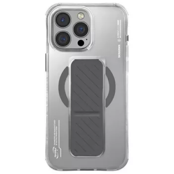   Axon iPhone 16 Pro Max, 6.9" MagSafe Magnetic Charging + Grip Stand tok, titanium