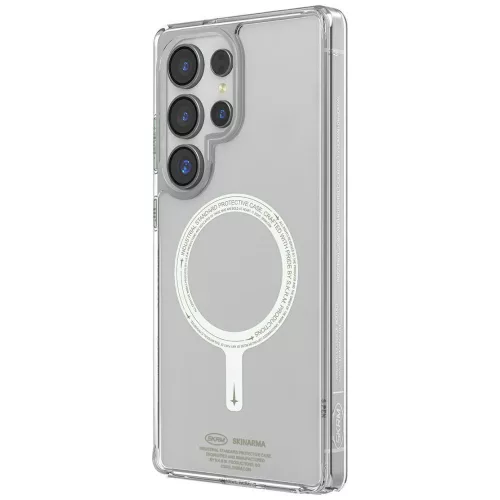Skinarma Saido MagSafe Samsung Galaxy S25 Ultra niteglow tok, átlátszó