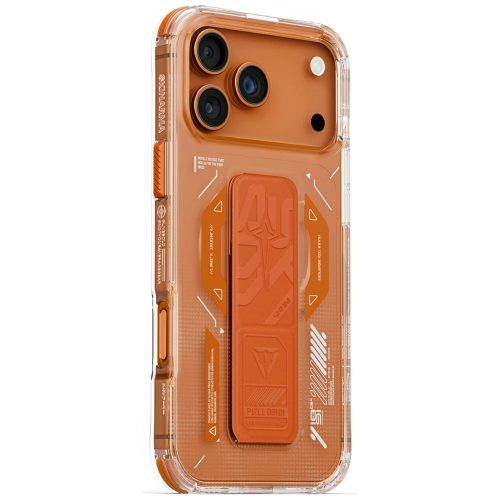 Skinarma Helio Case iPhone 17 Pro Max Magnetic Charging + Grip Stand tok, narancs