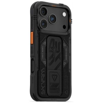   Skinarma Phantom Case iPhone 17 Pro Magnetic Charging + Grip Stand tok, fekete