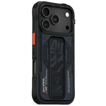   Skinarma Aegis iPhone 17 Pro Magnetic Charging + Grip Stand tok, sötétkék