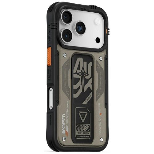 Skinarma Aegis iPhone 17 Pro Magnetic Charging + Grip Stand tok, szürke