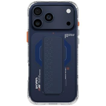   Skinarma Haxa iPhone 17 Pro Max Magnetic Charging + Grip Stand tok, kék