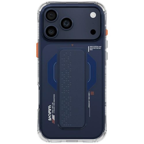 Skinarma Haxa iPhone 17 Pro Max Magnetic Charging + Grip Stand tok, kék