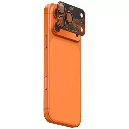 Skinarma Camera Lens Glass Sonix Full Aluminium iPhone 17 Pro Max kameravédő, narancs