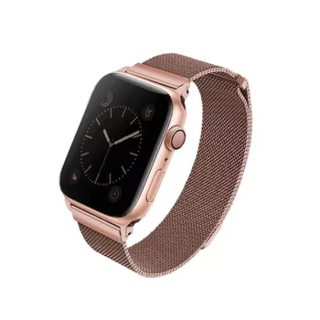   UNIQ óraszíj Dante Apple Watch Series 1/2/3/4/4/5/6/7/8/9/SE/SE2 38/40/41mm rozsdamentes acél, rozéarany