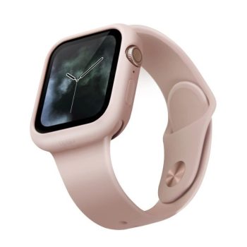 UNIQ Lino tok Apple Watch Series 4/5/6/SE 44mm, rózsaszín
