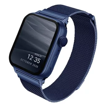   UNIQ óraszíj Dante Apple Watch Series 1/2/3/4/4/5/6/7/8/9/SE/SE2 38/40/41mm rozsdamentes acél, sötétkék