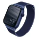 UNIQ óraszíj Dante Apple Watch Series 1/2/3/4/4/5/6/7/8/9/SE/SE2 38/40/41mm rozsdamentes acél, sötétkék