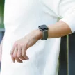 UNIQ óraszíj Aspen Apple Watch 44/42/45 mm Series 1/2/3/4/4/5/6/7/8/9/SE/SE2 fonott, kék