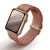 UNIQ óraszíj Aspen Apple Watch 44/42/45 mm Series 1/2/3/4/4/5/6/7/8/9/SE/SE2 fonott, pink