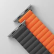 UNIQ Revix óraszíj Apple Watch Series 1-8/SE/SE2/Ultra 42/44/45/49mm Reversible Magnetic, szürke-, narancssárga