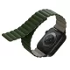 UNIQ Revix óraszíj Apple Watch Series 1-8/SE/SE2/Ultra 42/44/45/49mm Reversible Magnetic, zöld-gray
