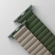 UNIQ Revix óraszíj Apple Watch Series 1-8/SE/SE2/Ultra 42/44/45/49mm Reversible Magnetic, zöld-gray