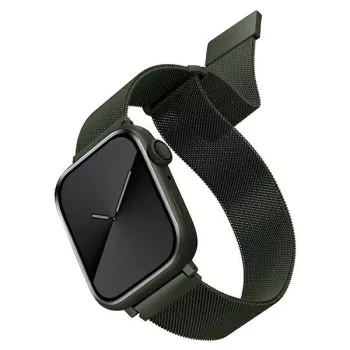   UNIQ óraszíj Dante Apple Watch Series 1/2/3/4/4/5/6/7/8/9/SE/SE2 42/44/45mm rozsdamentes acél, zöld