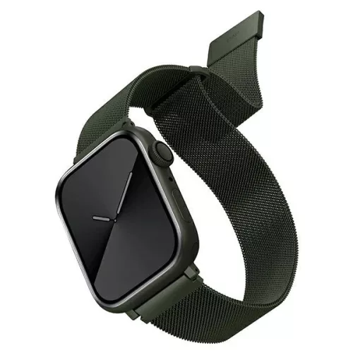 UNIQ óraszíj Dante Apple Watch Series 1/2/3/4/4/5/6/7/8/9/SE/SE2 42/44/45mm rozsdamentes acél, zöld