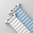 UNIQ Revix óraszíj Apple Watch Series 1/2/3/4/5/6/7/8/SE/SE2 38/40/41mm Reversible Magnetic, fehér-kék