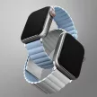 UNIQ Revix óraszíj Apple Watch Series 1/2/3/4/5/6/7/8/SE/SE2 38/40/41mm Reversible Magnetic, fehér-kék