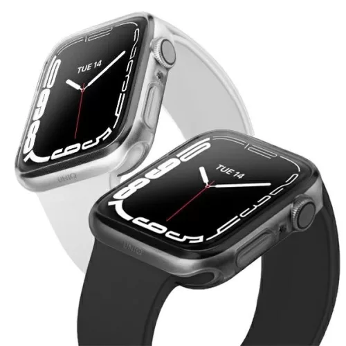 UNIQ Glase Apple Watch Series 7/8/9 41 mm tok. Dual Pack, 2db szürke, átlátszó