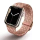 UNIQ óraszíj Aspen Apple Watch 40/38/41mm Series 1/2/3/4/4/5/6/7/8/9/SE/SE2 fonott, rózsaszín