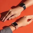 UNIQ óraszíj Aspen Apple Watch 40/38/41mm Series 1/2/3/4/4/5/6/7/8/9/SE/SE2 fonott, rózsaszín