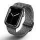 UNIQ óraszíj Aspen Apple Watch 44/42/45 mm Series 1/2/3/4/4/5/6/7/8/9/SE/SE2 fonott, szürke
