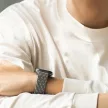 UNIQ óraszíj Aspen Apple Watch 44/42/45 mm Series 1/2/3/4/4/5/6/7/8/9/SE/SE2 fonott, szürke