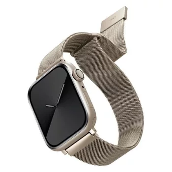   UNIQ óraszíj Dante Apple Watch Series 1/2/3/4/4/5/6/7/8/9/SE/SE2 42/44/45mm rozsdamentes acél, ezüst