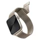 UNIQ óraszíj Dante Apple Watch Series 1/2/3/4/4/5/6/7/8/9/SE/SE2 42/44/45mm rozsdamentes acél, ezüst