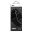 UNIQ óraszíj Straden Apple Watch Series 1/2/3/4/4/5/6/7/8/9/SE/SE2/Ultra/Ultra 2 42/44/45/49mm. Bőr hibrid óraszíj, fekete