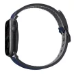 UNIQ óraszíj Straden Apple Watch Series 1/2/3/4/4/5/6/7/8/9/SE/SE2/Ultra/Ultra 2 42/44/45/49mm. Bőr hibrid óraszíj, kék